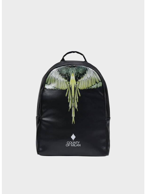 ZAINO PRINTED, BLACK / YELLOW WINGS, large