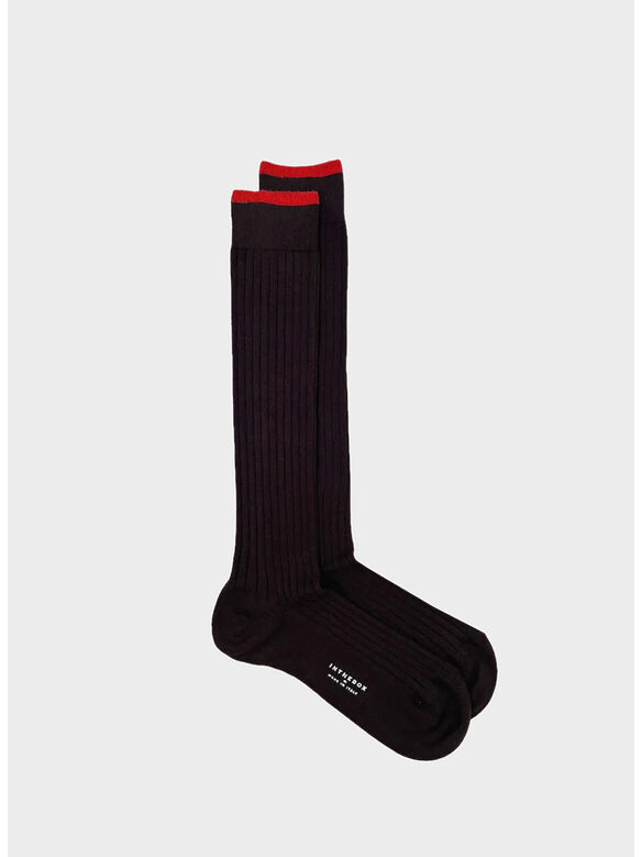 CALZA COTTON BASIC UNISEX, 0115 MARRONE, medium