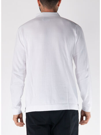 CAMICIA IN MAGLIA A MANICHE LUNGHE, 000 BIANCO, small