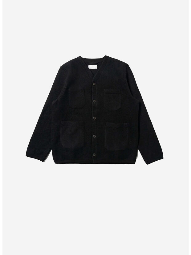 CARDIGAN IN LANA, BLACK, large