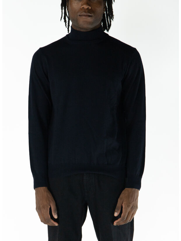 MAGLIONE DOLCEVITA A COLLO ALTO, W6K7.00041 BLU, large