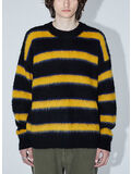 MAGLIONE CREW OVER STRIPE, BC03 NERO/BLUETTE/GIALLO, thumb