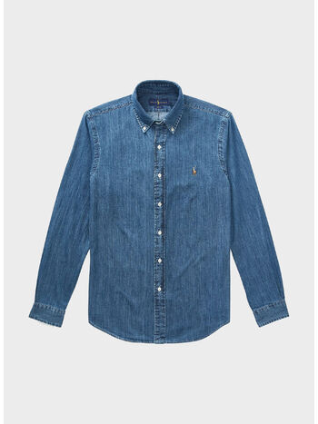 CAMICIA IN DENIM, , small
