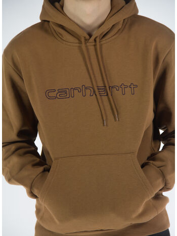 FELPA CON CAPPUCCIO, 00SXX HAMILTIN BROWN / TOBACCO, small