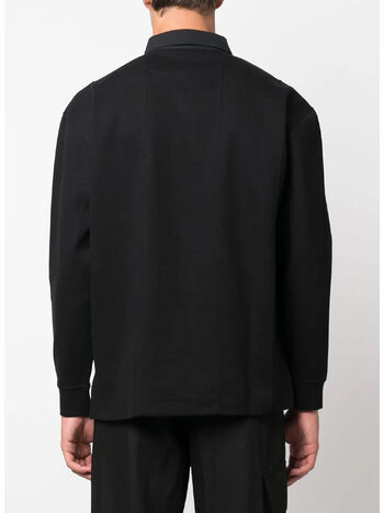 CAMICIA RUGBY LS, BLACK/BLACK, small