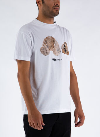 T-SHIRT SPRAY PA BEAR CLASSIC TEE, 0160WHITEBROWN, small