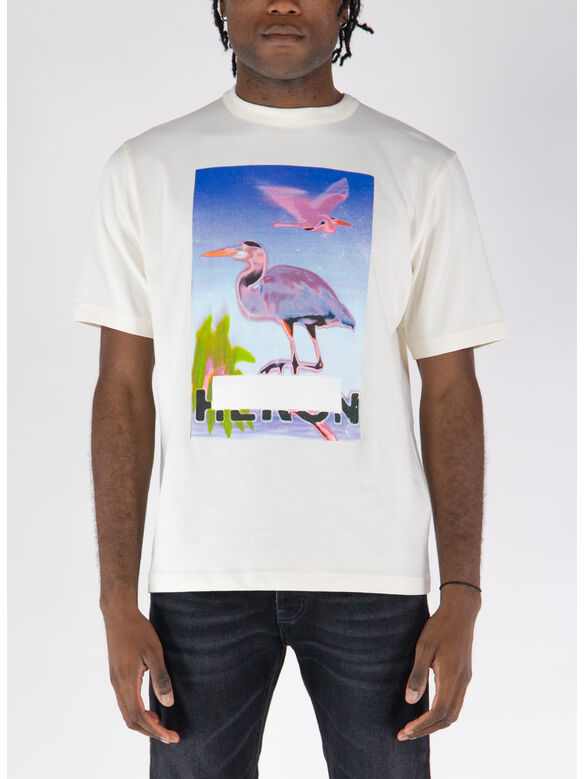 T-SHIRT CENSORED HERON SS TEE, 0437 IVORY PURPLE, medium