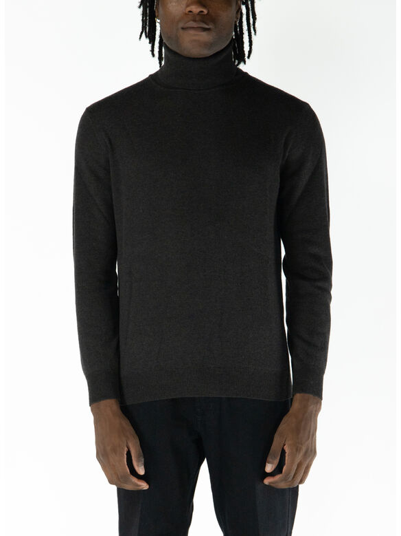 MAGLIONE DOLCEVITA A COLLO ALTO, W6K5.00169 EBANO, medium
