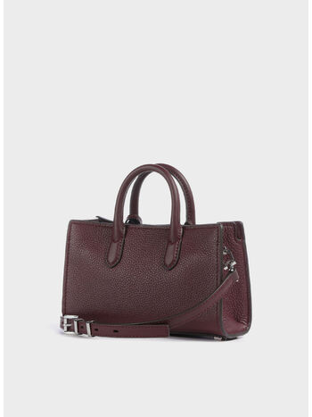 BORSA A MANO SCARLETT EXTRA SMALL CON LOGO, 610 OXBLOOD, small