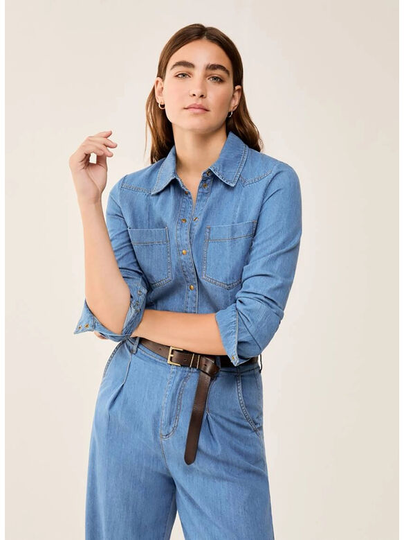 CAMICIA, 001 BLUE JEANS, medium
