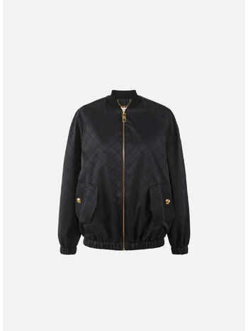 GIUBBOTTO BOMBER JACQUARD, 110 NERO, small