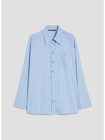 CAMICIA OVERSIZE IN POPELINE, , small