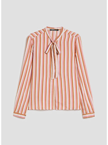 CAMICIA IN TWILL FLUIDO, 002 FONDO BIANCO, small