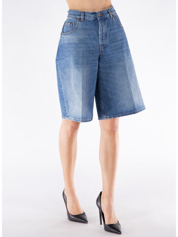 SHORTS IN DEMIN BECKY, L0833 PIANO BLUE, small