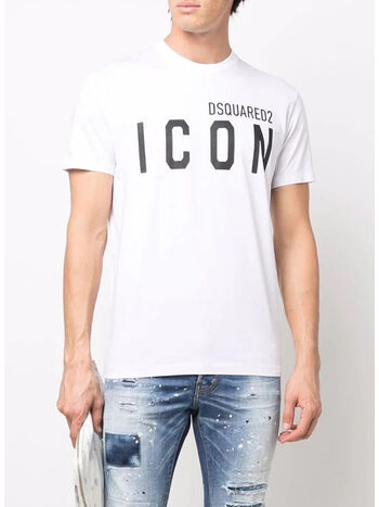 T-SHIRT ICON, 989 WHITE/BLACK, small