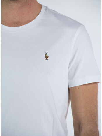 T-SHIRT LOGO, WHITE, small