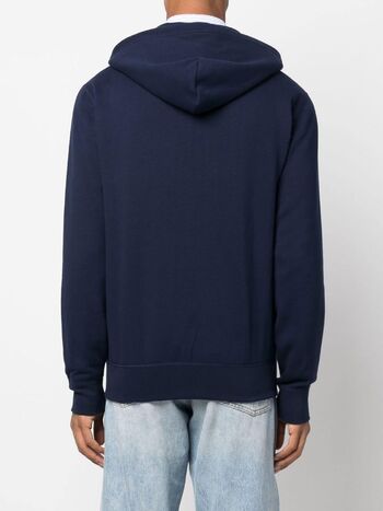 FELPA FULL ZIP CON LOGO, CRUISE NAVY, small