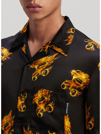 CAMICIA BURNING MONOGRAM, 1076 BLACK GOLD, small