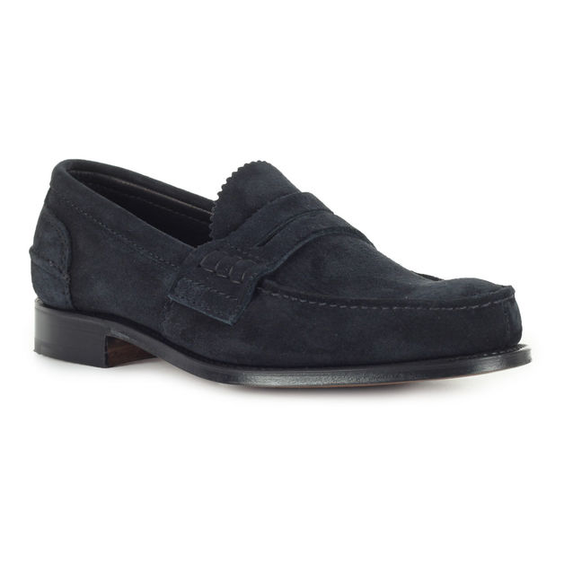 MOCASSINO PEMBREY IN PELLE SCAMOSCIATA, 30NAVY, medium