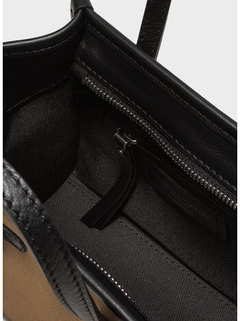 BORSA TOTE IN PELLE, 554 CAPPUCCINO, small