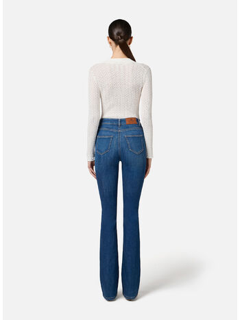 JEANS CON TASCHINI E DETTAGLI A FIOCCO, 104 BLUE DENIM, small