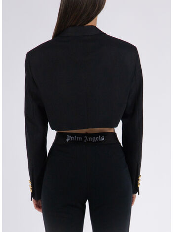 GIACCA CROPPED BOYFRIEND BLAZER, 1076 BLACK GOLD, small