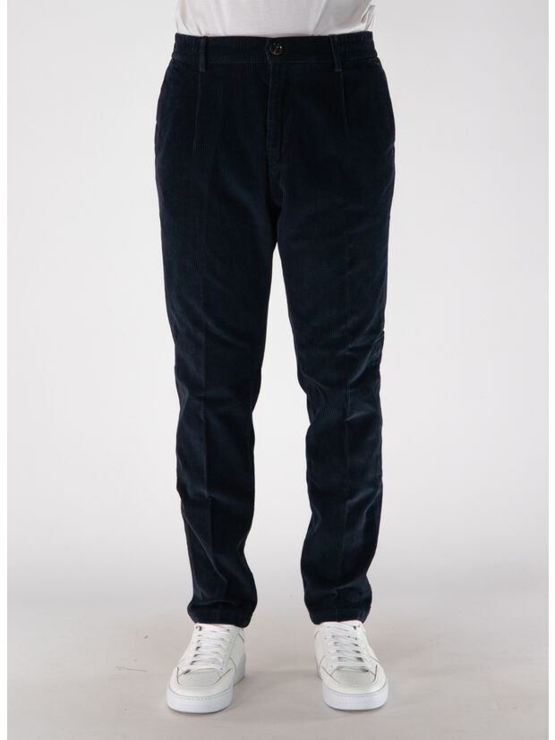 PANTALONE IN VELLUTO MITTE, 524 BLU, large