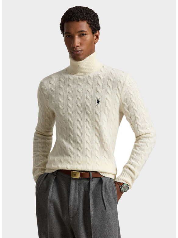MAGLIONE TRECCE, ANDOVER CREAM, medium