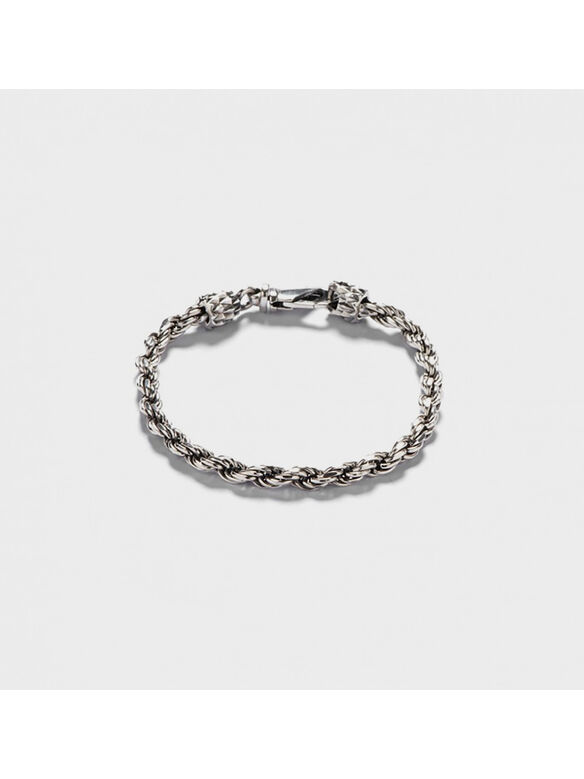 BRACCIALE FRENCH ROPE, SILVER, medium