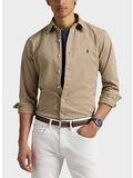 CAMICIA CON LOGO RICAMATO, SURREY TAN, thumb
