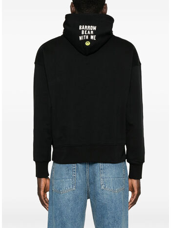 FELPA HOODIE ICONIC TEDDY UNISEX, 110 NERO/BLACK, small