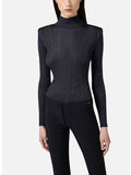 TOP IN FILATO DI VISCOSA CON DETTAGLI LOGO, EA8 TWILIGHT, thumb