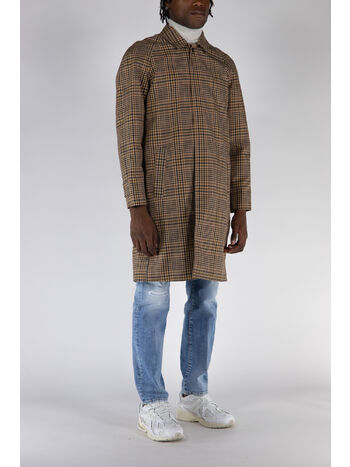 CAPPOTTO QUADRI, SABBIA, small