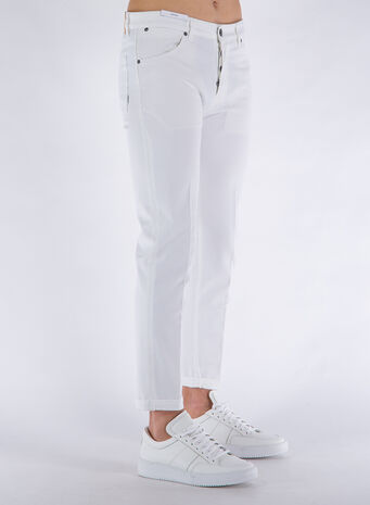 PANTALONE 5 TASCHE, Y010BIANCO, small