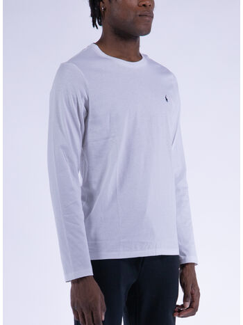 CAMICIA DA NOTTE IN JERSEY DI COTONE, WHITE, small