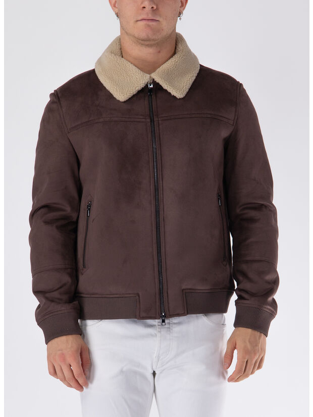 GIUBBOTTO BOMBER DENNY ECOMONTONE, 299 MORO, large
