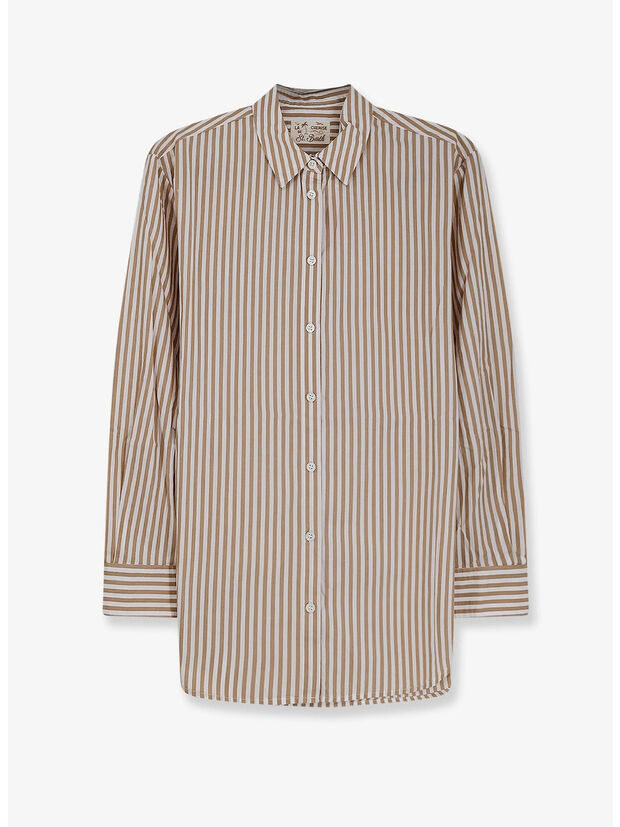 CAMICIA BRIGITTE, 00724L COTTONSBBEACHSTRIPESV11EMB, large
