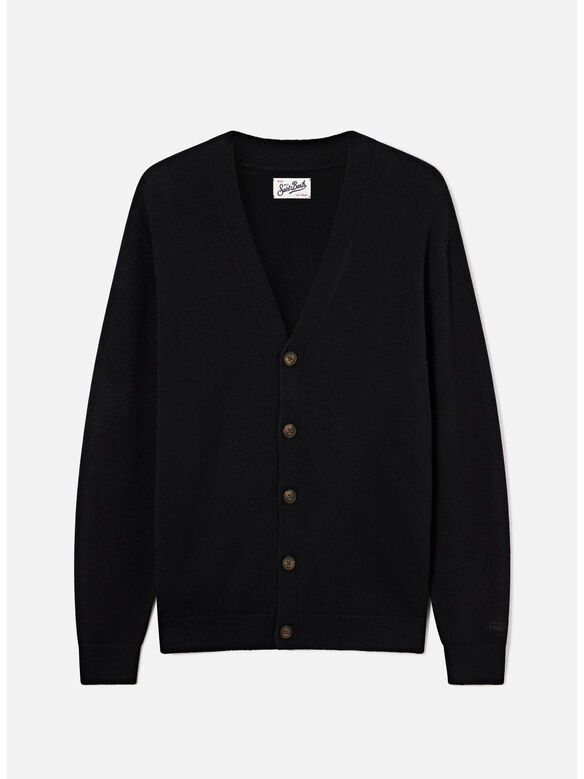 CARDIGAN HERRISON WOOL, 00068M 00 BLACK, medium