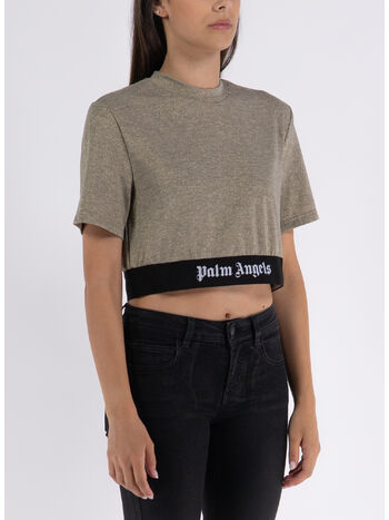 T-SHIRT LUREX LOGO TAPE, 7610 GOLD BLACK, small