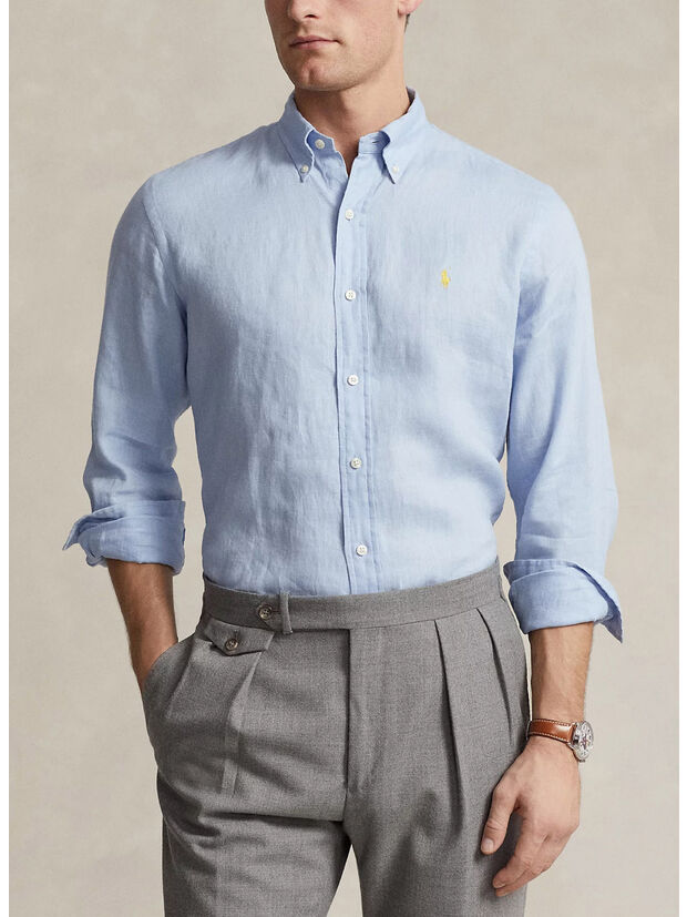 CAMICIA A MANICHE LUNGHE, BLUE HYACINTH, large