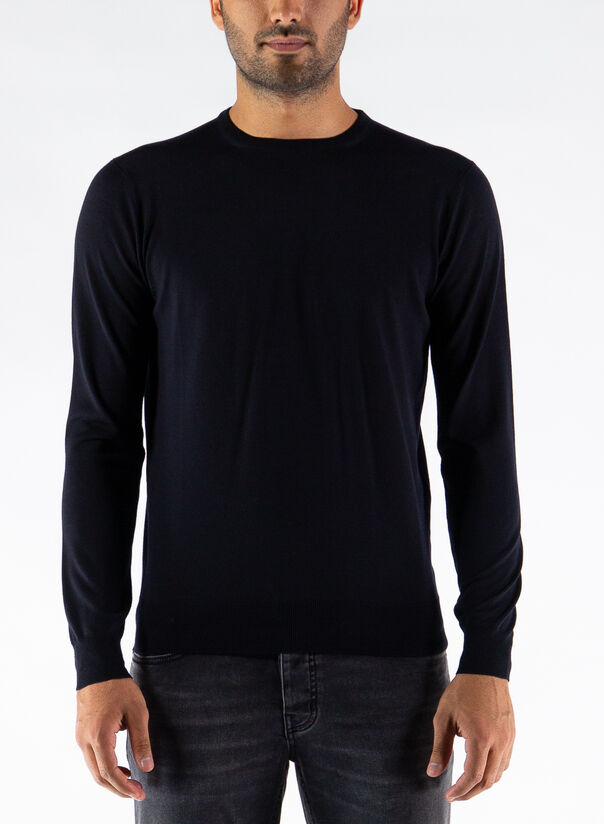 MAGLIONE GIROCOLLO, 008NAVY, large