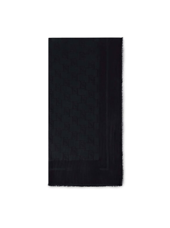 SCIARPA CON MONOGRAMMA JACQUARD, 110, medium