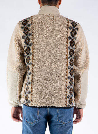 GIUBBOTTO LIMA JACQUARD SHERPA JACKET, BEIGE, small
