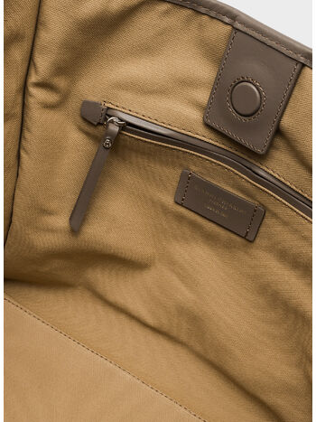 BORSA TOTE IN PELLE, 9210 LIGHT GREY, small