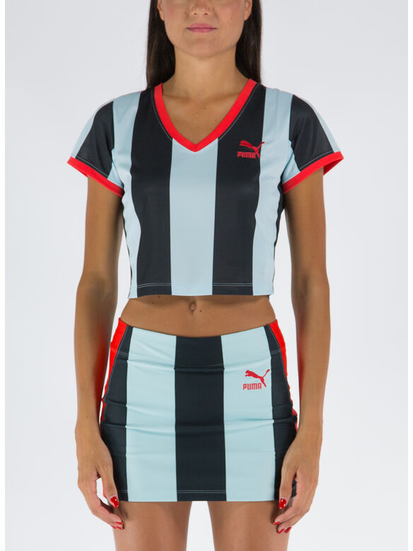 T-SHIRT SLIM PUMA X DUA LIPA, 89 BLUE GLOW - PUMA BLACK, medium