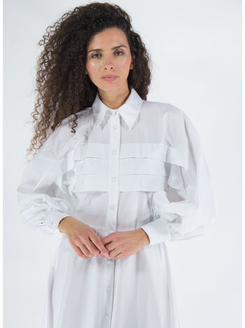 ABITO POPELINE MIDI, 0001-BIANCO, small