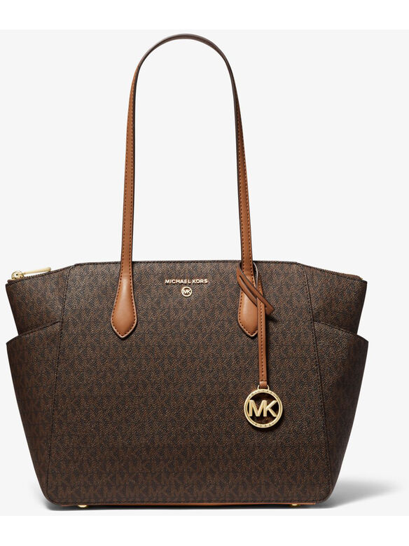 BORSE TOTE MARILYN MEDIA IN PELLE SAFFIANO, 252 BRN/ACORN, medium