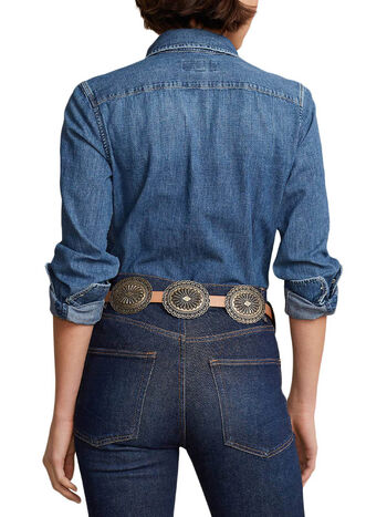 CAMICIA A MANICA LUNGA IN DENIM, MERCED WASH, small