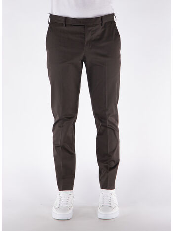 PANTALONE REBEL IN GABARDINA, 0180 MARRONE, small