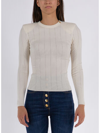 PULLOVER IN LYOCELL A COSTE, 193 BURRO, small